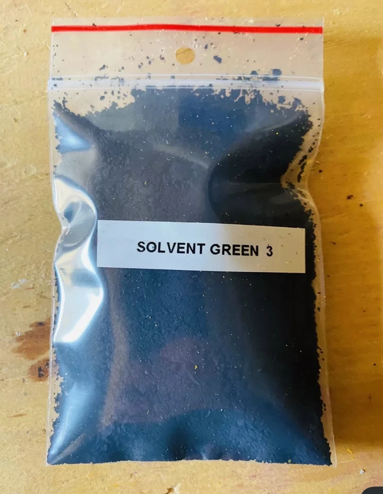 Solvent Green 3 Dye Powder 100 Gram In Sturdy Plastic Jar for candles and smoke - Image 3 of 3
