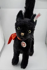 Steiff Scary Cat Black Plush Limited Edition Halloween 2013 Mohair New