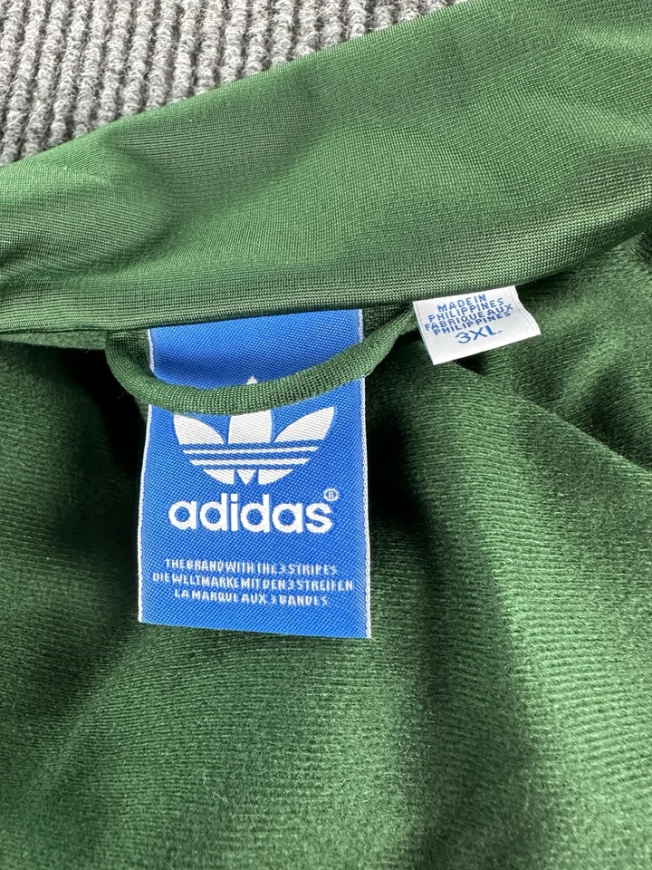 Adidas Track Jacket Mens 3XL Green Yellow Originals Classic Trefoil Firebird - Image 3 of 4