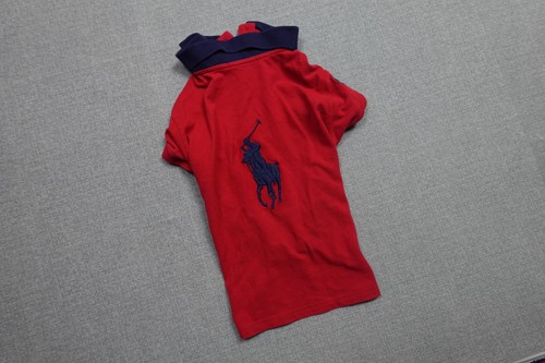 Polo Ralph Lauren Dog Shirt XL Red Cotton Big Pony Sports Pet Tee Top Outfit