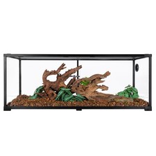 67 Gallon Reptile Enclosure Terrarium Sliding Door Top Ventilation Snake Tank