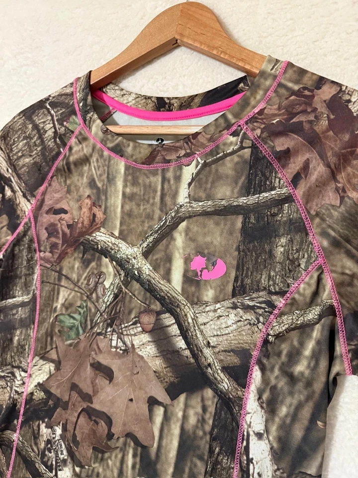 Camisa Mossy Oak Break-Up Infinity Niñas Mediana Camuflada Costuras Rosa WM6381MO Foto 3 de 4