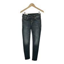 Silver Elyse Skinny Mid-Rise Curvy Jeans, Size 24 New