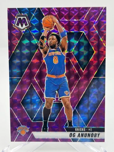 2024-25 PANINI MOSAIC BASKETBALL OG ANUNOBY 86/99 PURPLE NO. 123 KNICKS