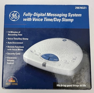 GE Digital Messaging System with Voice Time/Day Stamp 29878GE1-A Vintage - NEW