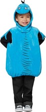 DR SEUSS Blue Fish Costume Cute Jumpsuit and Hood - Spirit Toddler 2T-4T NEW
