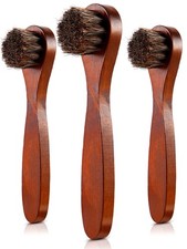 3 Pieces Horsehair Polish Applicator Brush Kit Saddle Soap Shoe Shine Brush L...