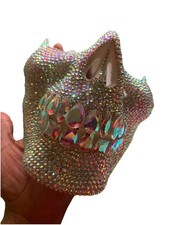 Fang Rhinestone Skull Mask