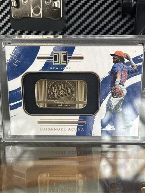 🔥 2024 Panini Impeccable - Gold bar 1/2 Oz 14k - 1/1 Luisangel Acuna. 🔥