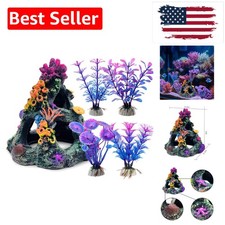 Aquarium Colorful Coral Reef Set Fish Tank Decoration Mountain Ornament for A...