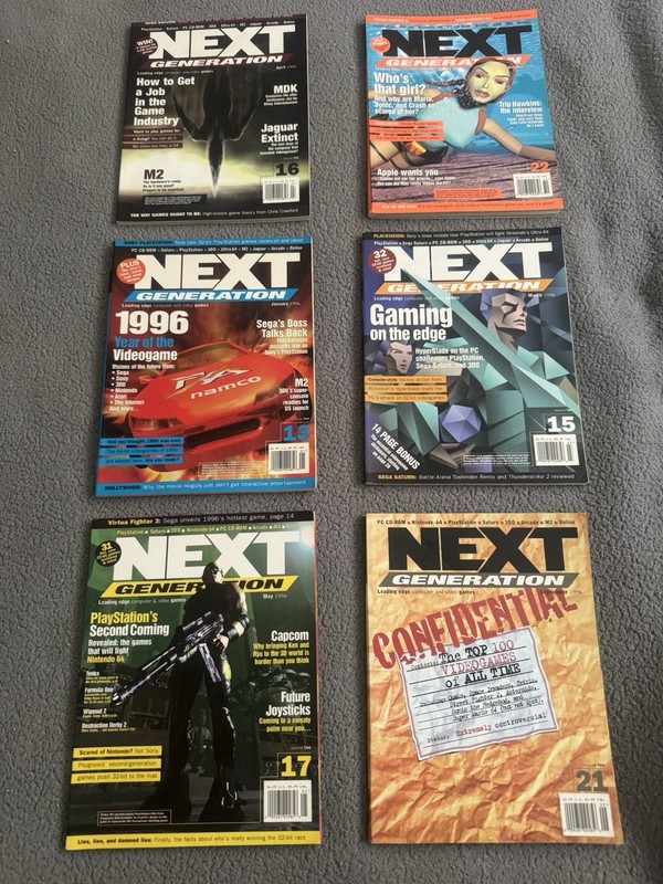 1996 next generation videogame magazines lot of 6 
