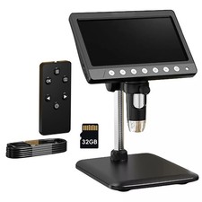 Durable 1200X 1080P Video Focusing Digital Microscope With 7 "IPS Screen