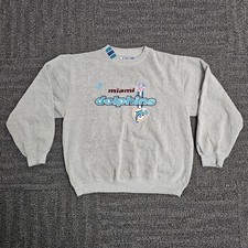 Logo Athletic Pro Line NFL Vtg Embroidered Miami Dolphins Sweatshirt Size Large