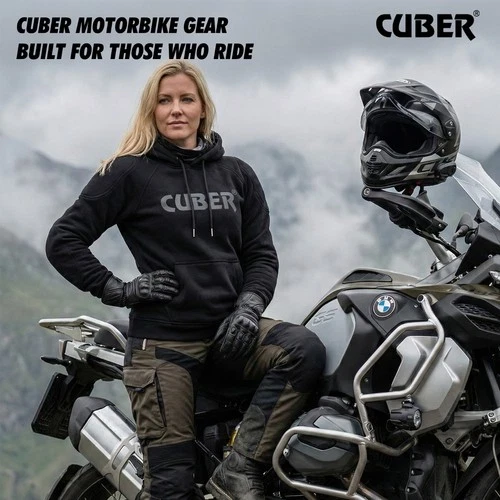 CUBER ARMORED MOTORCYCLE HOODIE SWEATSHIRT FOR MEN & WOMEN POWERSPORT image 3