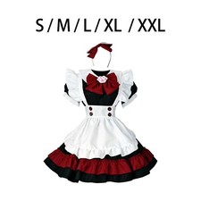 Franz&ouml;sisches Dienstm&auml;dchen Kost&uuml;m Lolita Kleid Japanisch Anime Kopfbedeckung Sets Kost&uuml;m