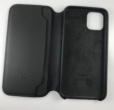 Image of Original Genuine Authentic OEM Apple Leather Folio case for iPhone 11 Pro Black