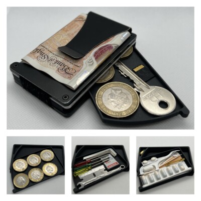 Hinged Coin/key Tray For Ridge Wallet And Clones /EDC/Pillbox/Stash/Gift/3  Sizes UK