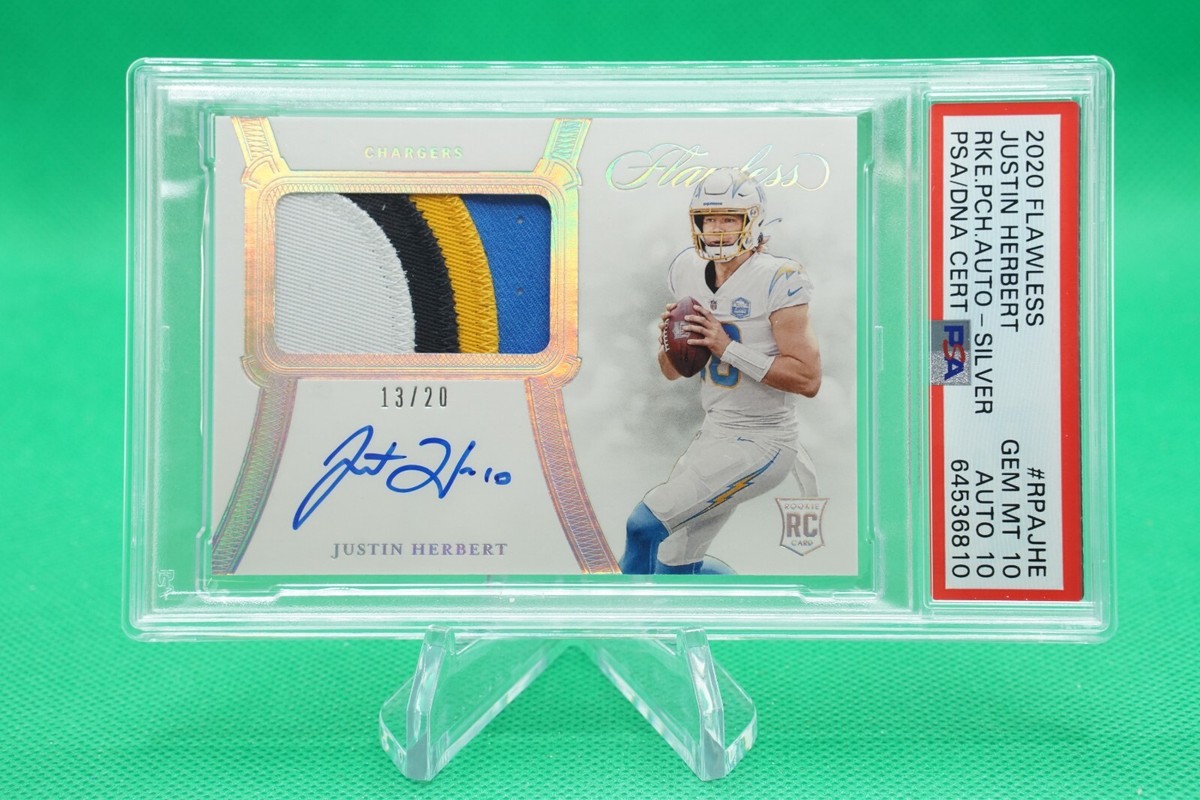 2020 Flawless Rookie Patch Auto Silver #13/20 Justin Herbert RPA