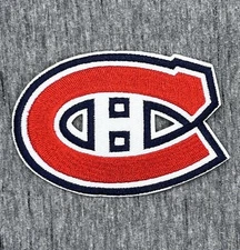 MONTREAL CANADIENS EMBROIDERED ITON ON PATCH 2.25” X 3.25” FREE SHIPPING