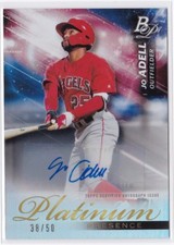  2018 BOWMAN PLATINUM JO ADELL LOS ANGELES ANGELS PRESENCE AUTOGRAPHS AUTO 38/50