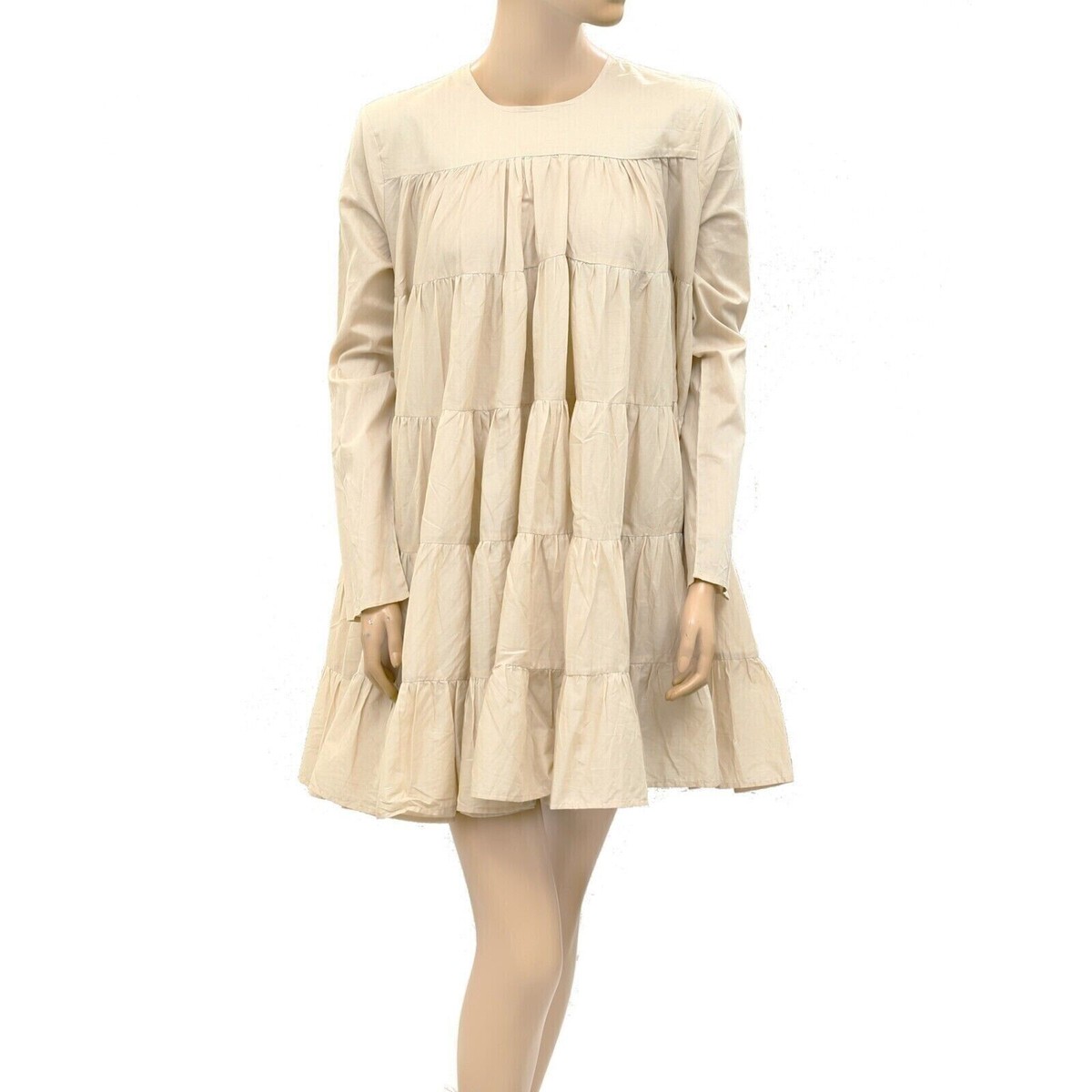 Merlette Soliman Mini Dress Tiered Long Sleeve Tiered Flared Merlette Soliman Mini Dress Tiered Long Sleeve Tiered Flared