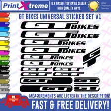 GT BIKES Vinyl Decals Stickers Mountain Bike MTB Cycling Bmx HIGH QUALITY V1