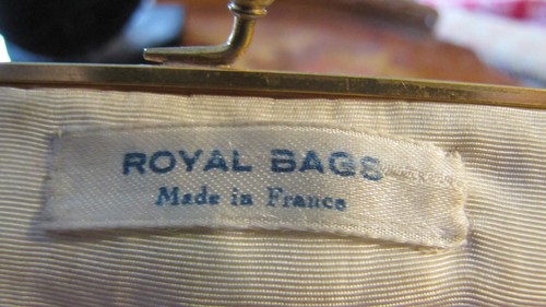 Vintage Micro Bead Silk Evening Bag ROYAL BAGS MADE IN FRANCE - Picture 7 of 9