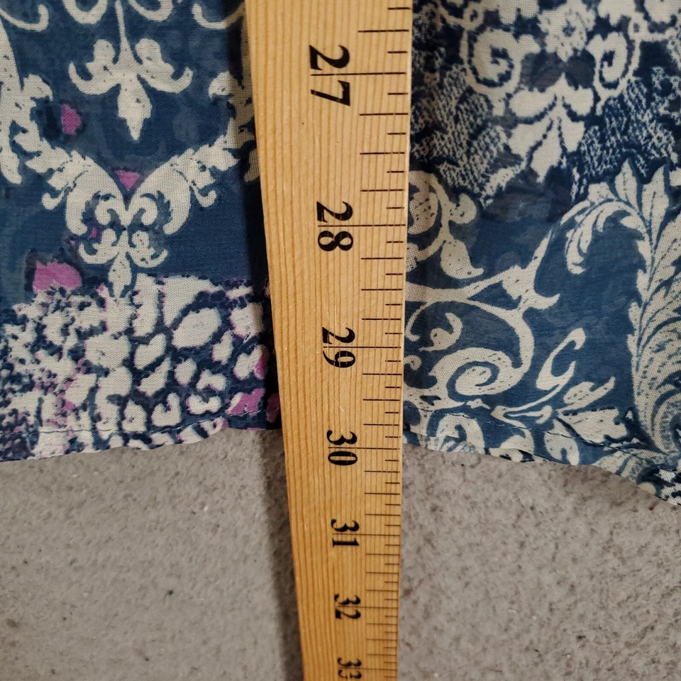 Blusa boho túnica transparente azul blanco rosa TravelSmith para mujer Foto 3 de 4