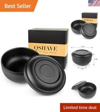 Maintain Purity with Stainless Steel Shaving Bowl Lid - 4 Inch Black Chrome