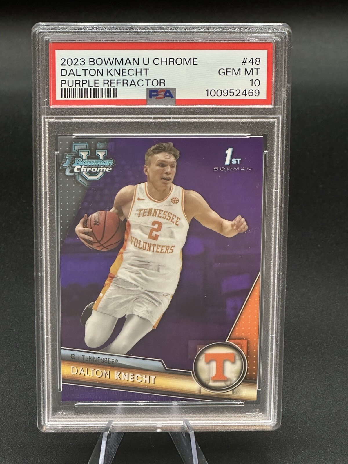 2023-24 Bowman Chrome U Dalton Knecht 1st #224/399 Purple Refractor PSA 10 🔥💎