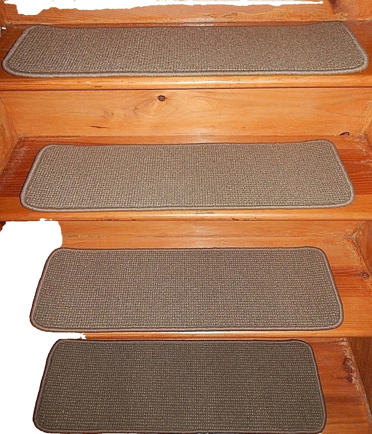 Rectángulo de nylon marrón Alfombras de escaleras