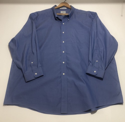 LL Bean Hemd Herren 3XL Blau Button Down Big & Tall Knitterarm - Bild 1 von 9