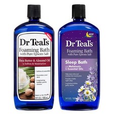 Dr. Teals Foaming Bath Variety Gift Set 2 Pack 34oz Ea Shea Butter  Almond O...