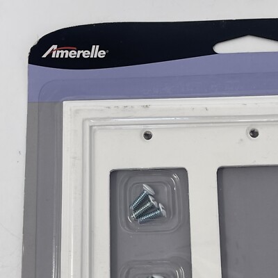 AMERELLE Elly 3 Gang Rocker Composite Wood Décor Wall Plate