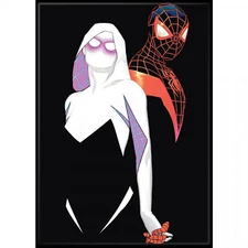 Miles Morales and Spider-Gwen Side By Side Magnet Multi-Color