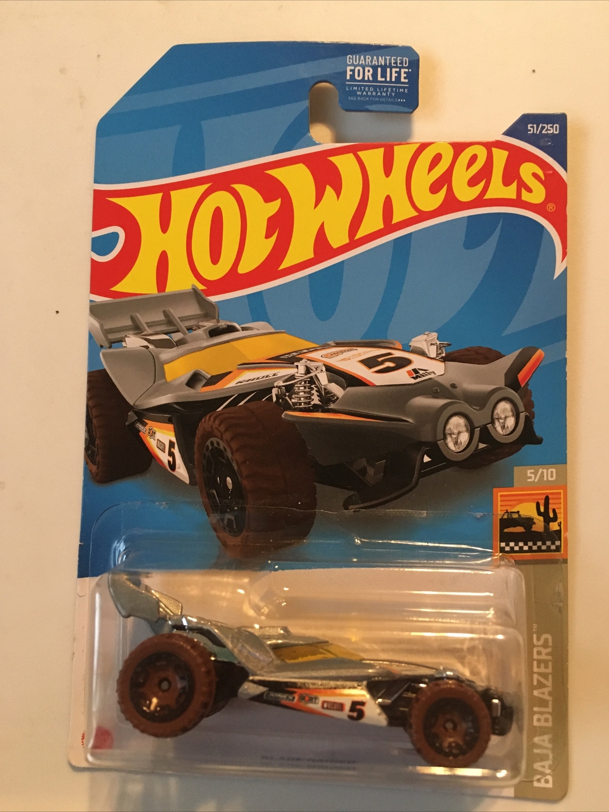 2022 Hot Wheels #51 Baja Blazers 5/10 Gray Blade Raider