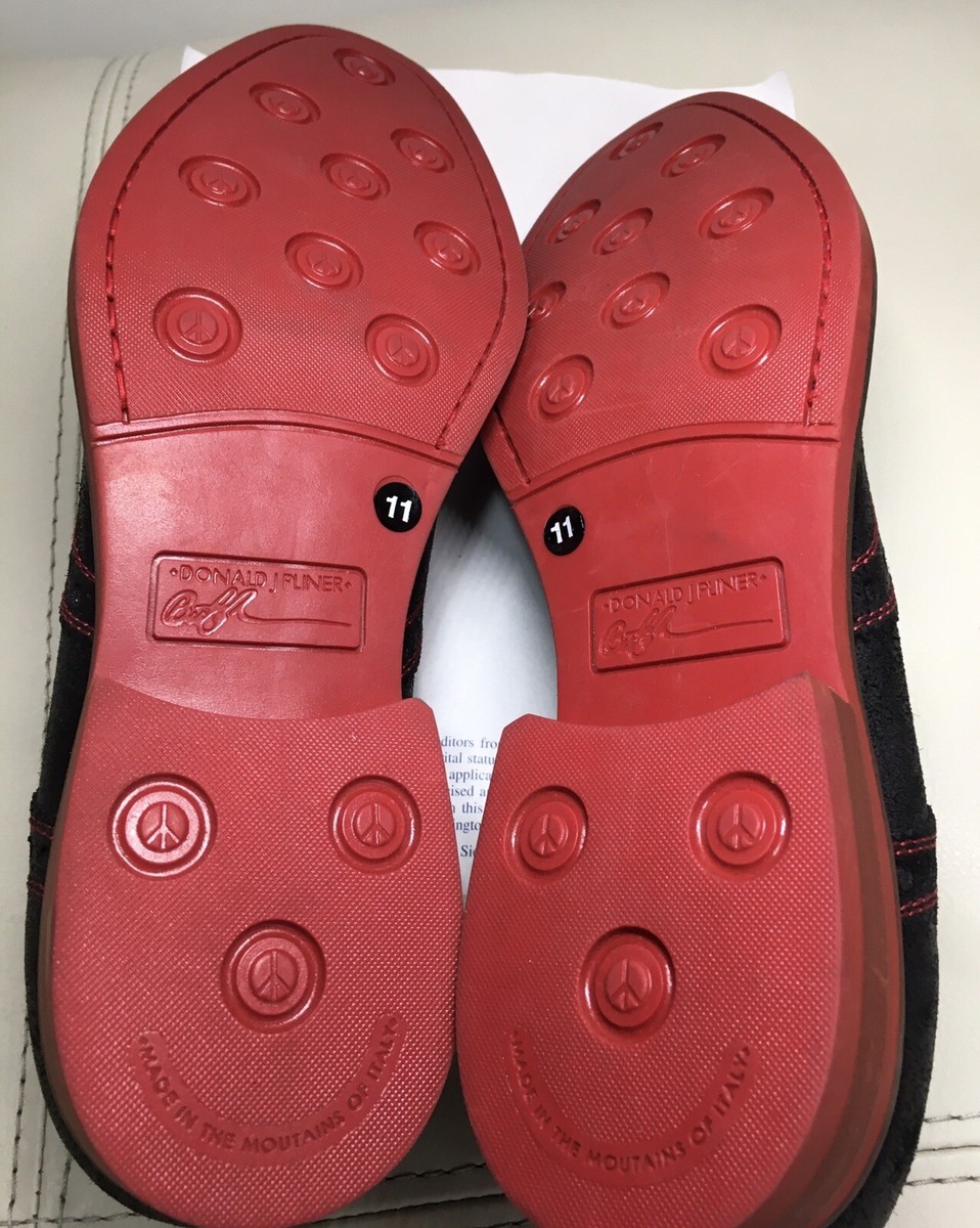 Donald J Pliner Emeri Black Red Wingtip Leather Oxford Dress Shoes Sz 8 M DONALD J PLINER EMERI BLACK RED WINGTIP LEATHER OXFORD DRESS  main image 3