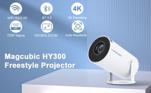 Mini Projector, Magcubic HY300 Auto Keystone Correction Portable Projector, 4K - Picture 7 of 12