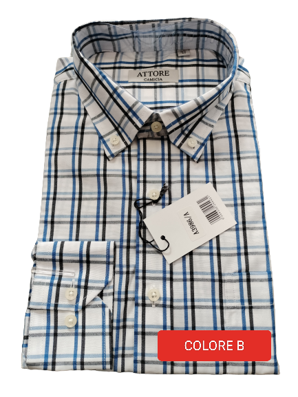 Camicia da uomo in flanella a maniche lunghe, leggera, a quadri, casual, con bottoni, camicie da uomo alto, Grigio scuro, XL