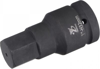uxcell 32mm Impact Hex Bit Socket, 1'' Drive 102mm Length CR-MO Steel 