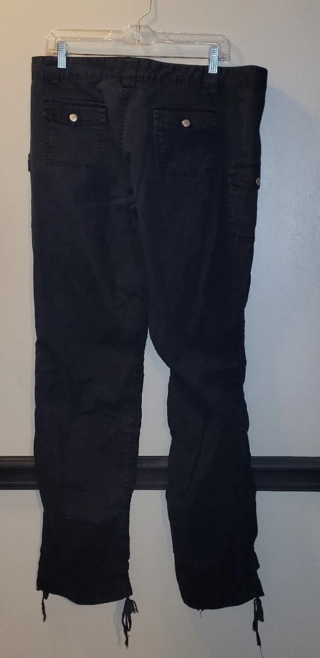 Pantalones rugosos Younique multifuncionales azules tiro medio cargo estilo utilitario talla 17 jun Foto 2 de 4