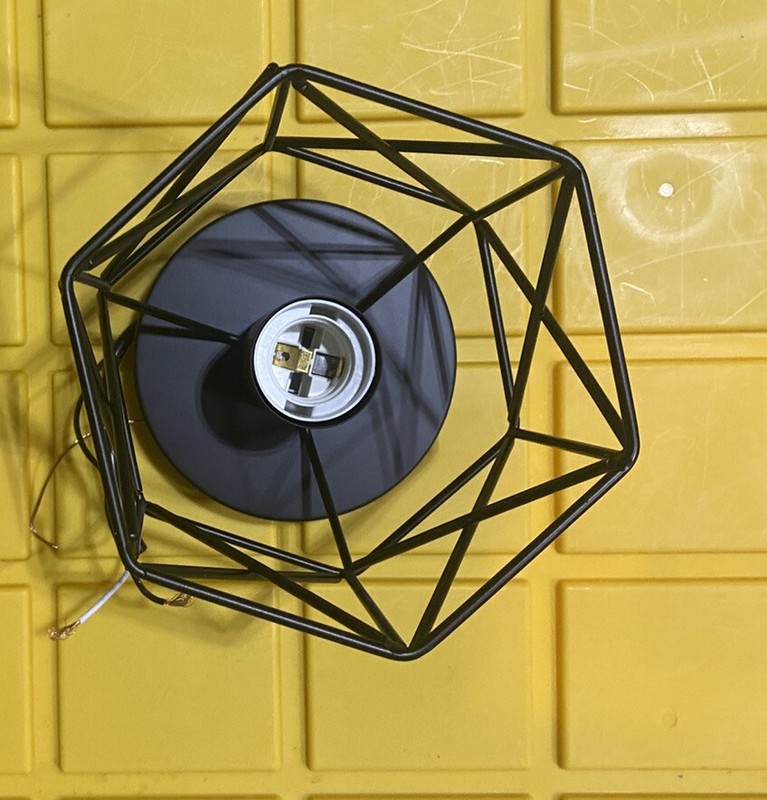 Modern Pendant Ceiling Lighting Fixtures Wrought Iron Frame Shades Pendant Light