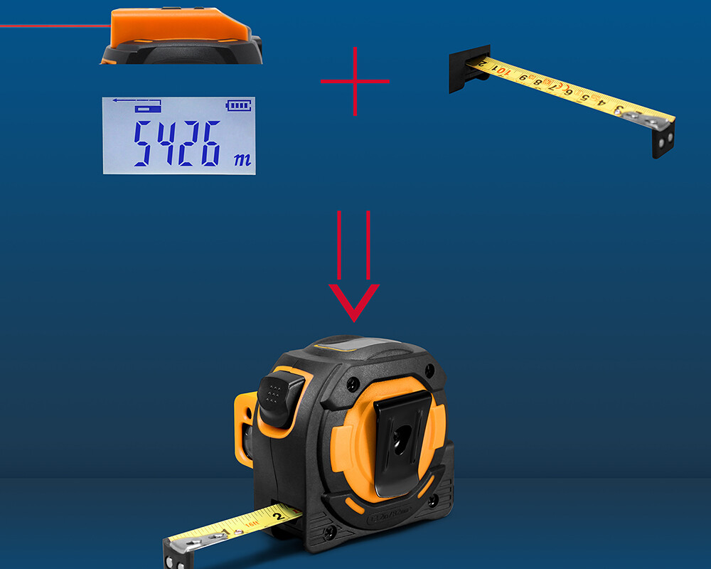 HISS laser Tape Measure TwoInOne Digital Distance Measure 196ft eBay