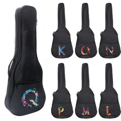 Borsa per chitarra lettera stampata 31-41 pollici imbottita custodia per strumenti chitarra acustica