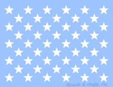 1.25" STAR STENCIL "50 STARS" TEMPLATE AMERICAN PATRIOTIC FLAG PATTERN 10" X 14"