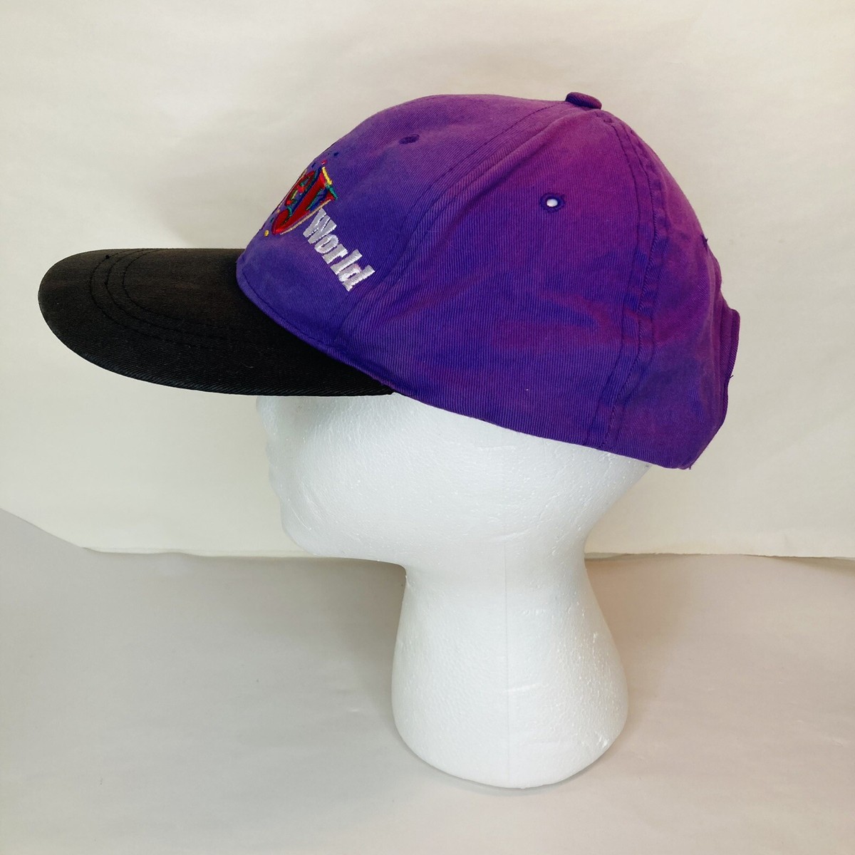 Goofy's Hat Co Embroidered Snapback Hat Purple Black Walt Disney