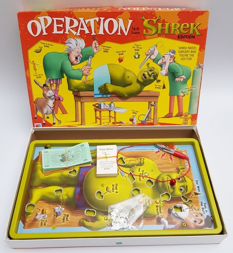 Vintage Operation Shrek Board Game Ogre Film Movie 2004 MB LIGHTS BUT NO SOUND - Picture 2 of 24