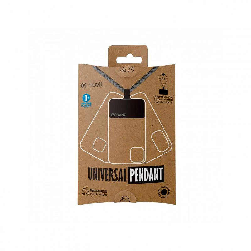 Muvit Cordón Colgante Universal Negro para Smartphone - Imagen 2 de 2