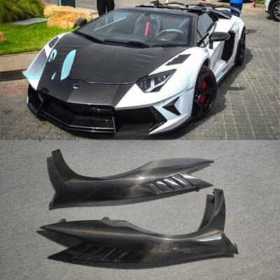 Carbon Fiber Front Side Fender Bumper Lip For Lamborghini Aventador LP700 LP720