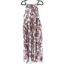 Band Of The Free Paisley Maxi Dress Womens Small Purple Hippie Boho Flowy NWT